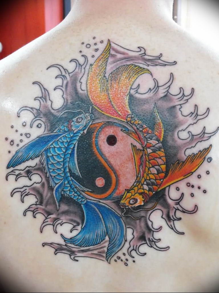 Photo fish yin yang tattoo 15.07.2019 №023 - picture fish yin yang tattoo - tattoovalue.net