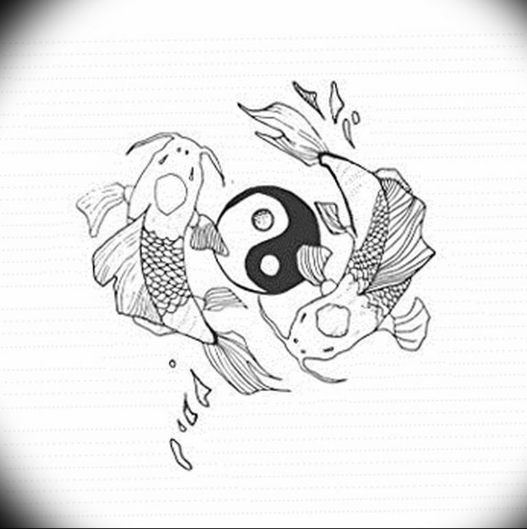 Photo fish yin yang tattoo 15.07.2019 №033 - picture fish yin yang tattoo - tattoovalue.net