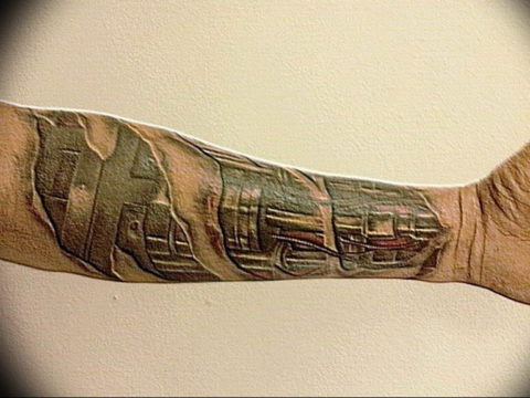 Photo forearm biomechanics tattoo 30.07.2019 №042 - biomechanics tattoo ...