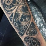 Photo forearm biomechanics tattoo 30.07.2019 №024 - biomechanics tattoo - tattoovalue.net