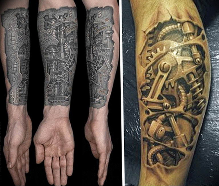 Photo forearm biomechanics tattoo 30.07.2019 №029 - biomechanics tattoo - tattoovalue.net