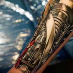 Photo forearm biomechanics tattoo 30.07.2019 №034 - biomechanics tattoo - tattoovalue.net