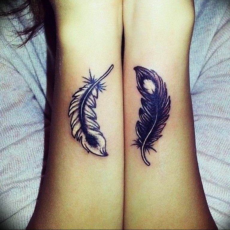 Photo paired tattoos yin yang 15.07.2019 №001 - picture paired tattoos yin yang - tattoovalue.net