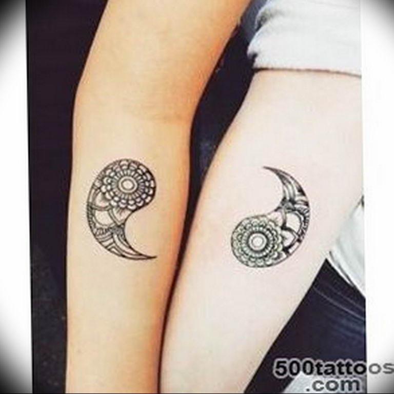 Photo paired tattoos yin yang 15.07.2019 №003 - picture paired tattoos yin yang - tattoovalue.net