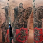 Photo tattoo Russian warriors 31.07.2019 №018 - tattoo bogatyr - tattoovalue.net