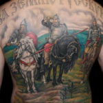 Photo tattoo Russian warriors 31.07.2019 №049 - tattoo bogatyr - tattoovalue.net