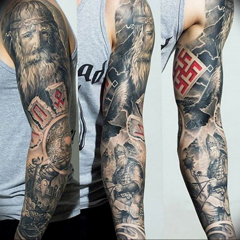 Photo tattoo Russian warriors 31.07.2019 №051 - tattoo bogatyr - tattoovalue.net
