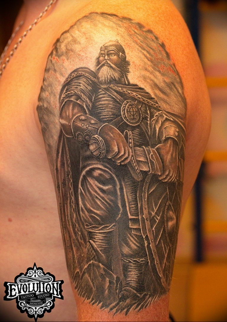 Photo tattoo Russian warriors 31.07.2019 №062 - tattoo bogatyr - tattoovalue.net