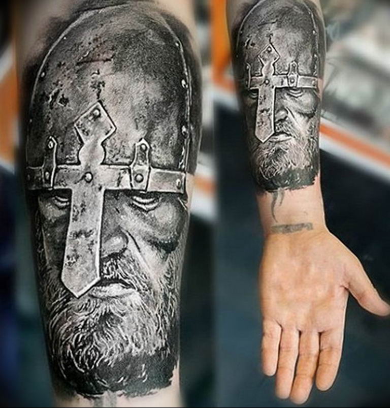Photo tattoo Russian warriors 31.07.2019 №073 - tattoo bogatyr - tattoovalue.net