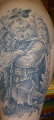 Photo tattoo Russian warriors 31.07.2019 №075 – tattoo bogatyr – tattoovalue.net