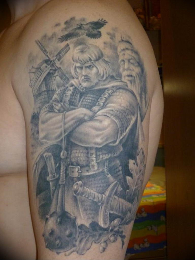 Photo tattoo Russian warriors 31.07.2019 №075 - tattoo bogatyr - tattoovalue.net