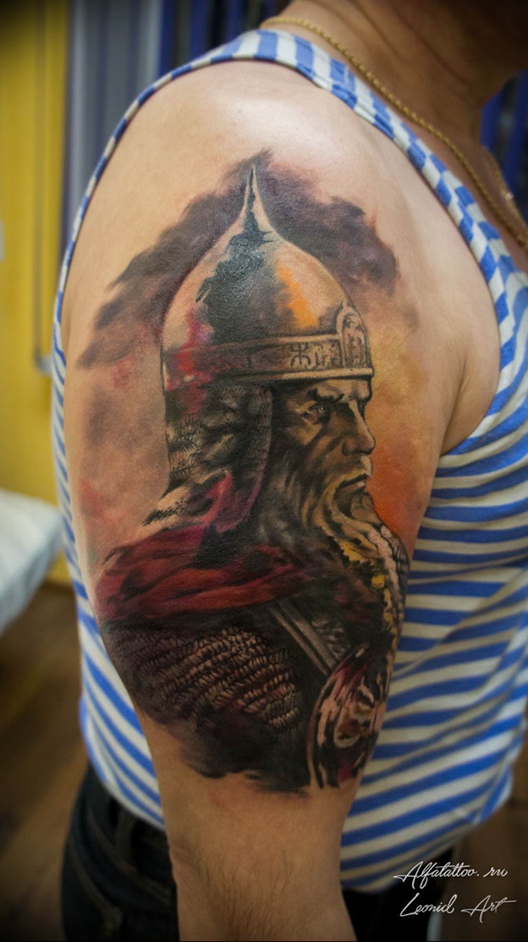Photo tattoo Russian warriors 31.07.2019 №080 - tattoo bogatyr - tattoovalue.net