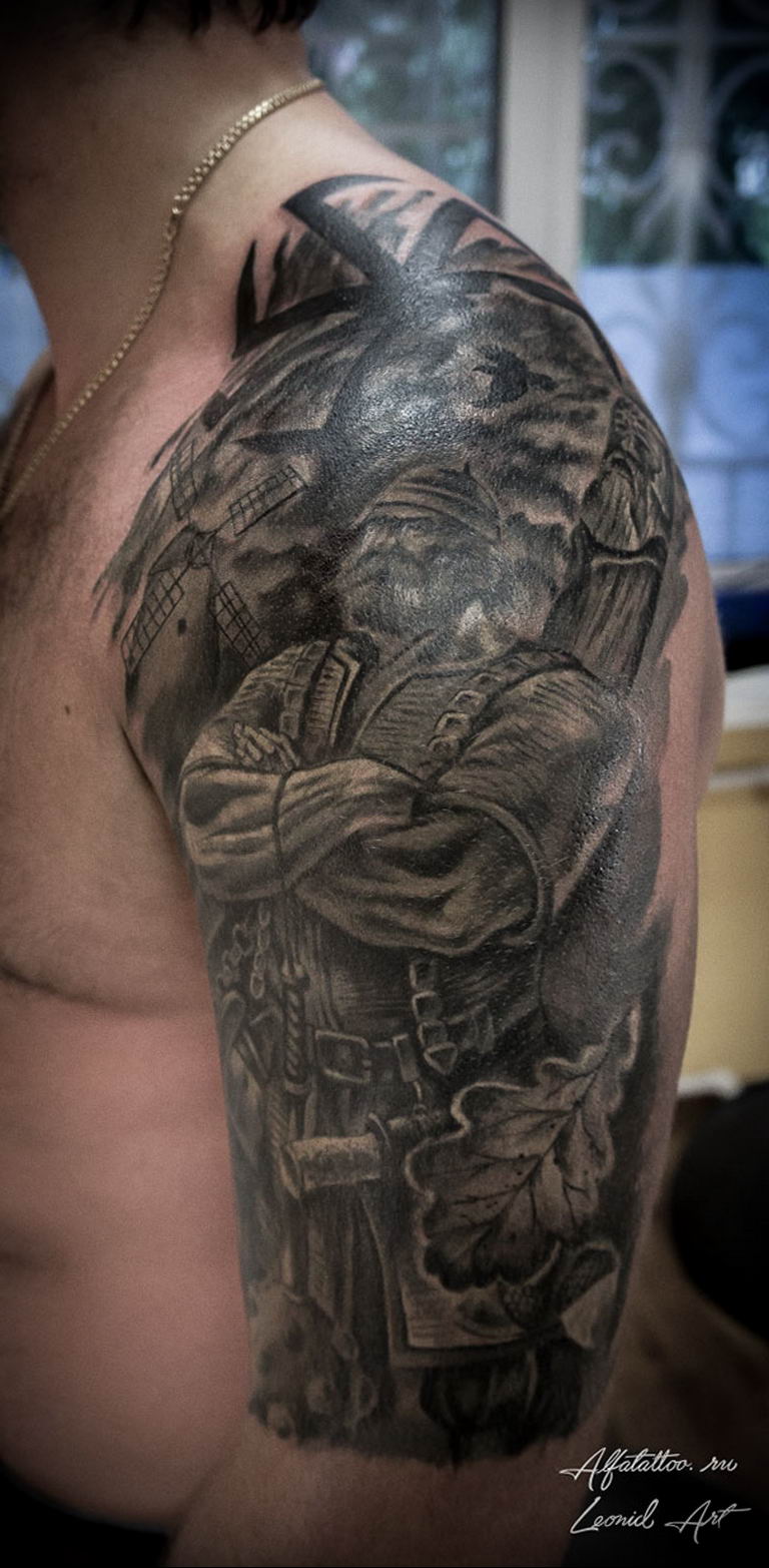 Photo tattoo Russian warriors 31.07.2019 №091 - tattoo bogatyr - tattoovalue.net
