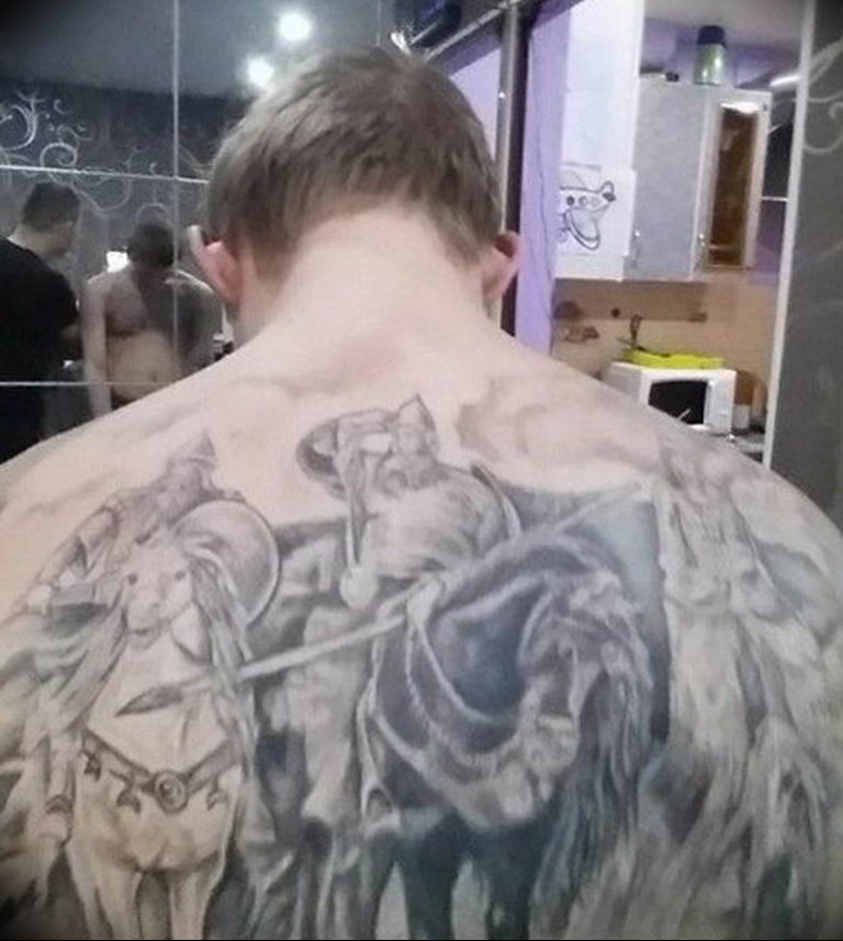 Photo tattoo Russian warriors 31.07.2019 №100 - tattoo bogatyr - tattoovalue.net