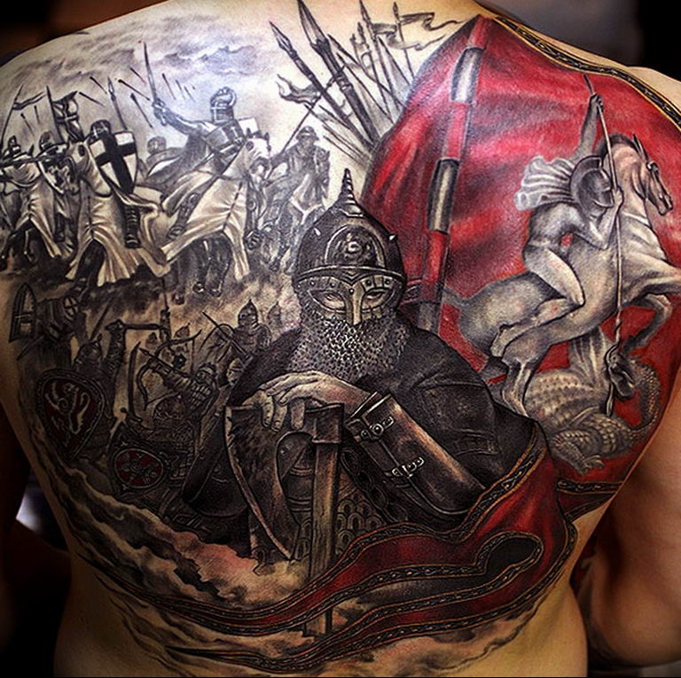 Photo tattoo Russian warriors 31.07.2019 №101 - tattoo bogatyr - tattoovalue.net
