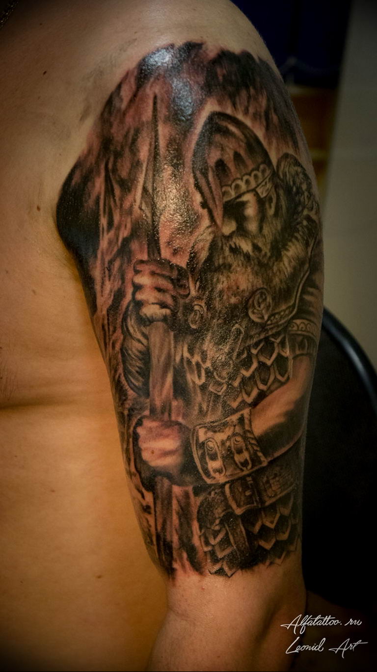 Photo tattoo Russian warriors 31.07.2019 №110 - tattoo bogatyr - tattoovalue.net