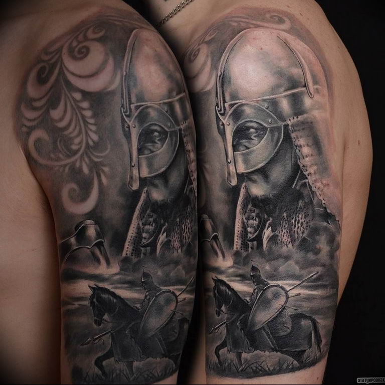 Photo tattoo Russian warriors 31.07.2019 №113 - tattoo bogatyr - tattoovalue.net