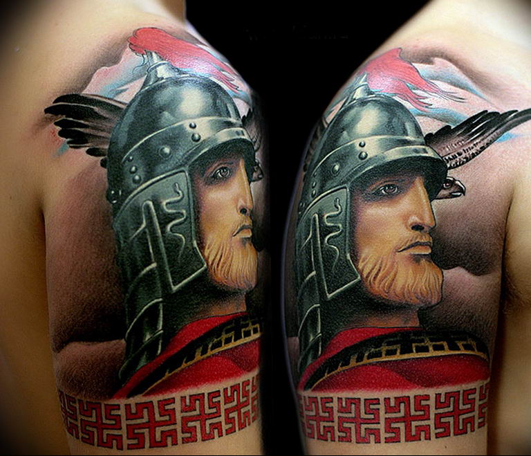 Photo tattoo Russian warriors 31.07.2019 №114 - tattoo bogatyr - tattoovalue.net