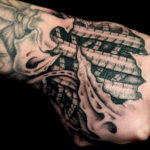 Photo tattoo biomechanics on hand 30.07.2019 №011 - biomechanics tattoo - tattoovalue.net