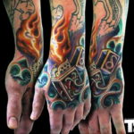 Photo tattoo biomechanics on hand 30.07.2019 №016 - biomechanics tattoo - tattoovalue.net