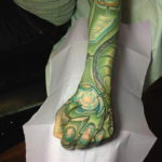 Photo tattoo biomechanics on hand 30.07.2019 №034 - biomechanics tattoo - tattoovalue.net