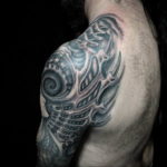 Photo tattoo biomechanics on the sho 30.07.2019 №004 - biomechanics tattoo - tattoovalue.net