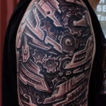 Photo tattoo biomechanics on the sho 30.07.2019 №046 - biomechanics tattoo - tattoovalue.net
