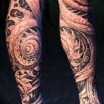 Photo tattoo black and white biomech 30.07.2019 №016 - biomechanics tattoo - tattoovalue.net