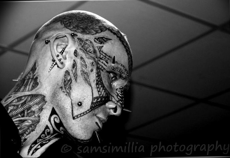 Photo tattoo black and white biomech 30.07.2019 №034 - biomechanics tattoo - tattoovalue.net