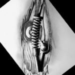 Photo tattoo black and white biomech 30.07.2019 №036 - biomechanics tattoo - tattoovalue.net