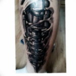 Photo tattoo black and white biomech 30.07.2019 №044 - biomechanics tattoo - tattoovalue.net