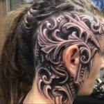 Photo tattoo on the neck of biomecha 30.07.2019 №020 - biomechanics tattoo - tattoovalue.net