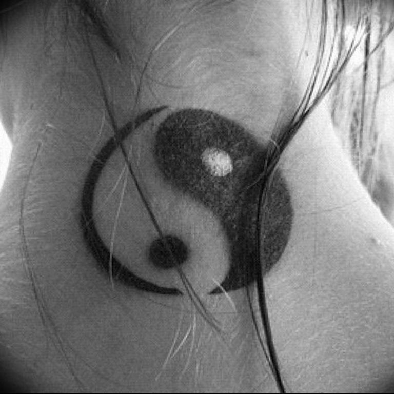 Photo tattoo on yin yang neck 15.07.2019 №013 - picture tattoo on yin yang ne - tattoovalue.net