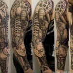 Photo tattoo sleeve biomechanics 30.07.2019 №001 - biomechanics tattoo - tattoovalue.net