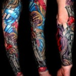 Photo tattoo sleeve biomechanics 30.07.2019 №006 - biomechanics tattoo - tattoovalue.net