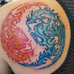 Photo yin yang dragon tattoo 15.07.2019 №004 - yin yang dragon tattoo - tattoovalue.net