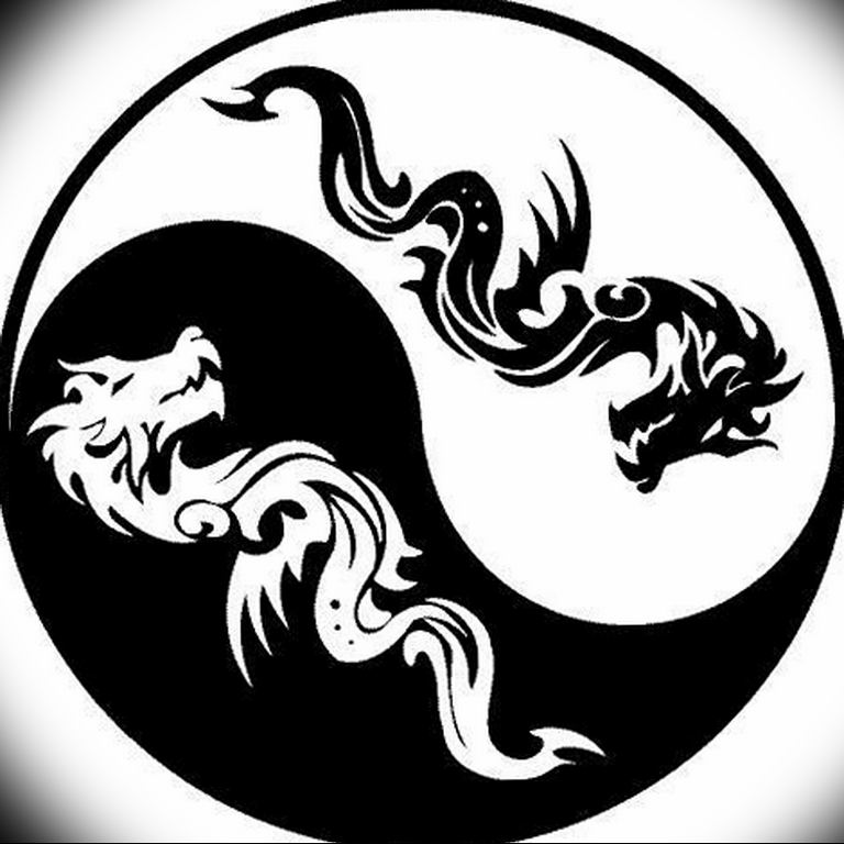 Photo yin yang dragon tattoo 15.07.2019 №020 - yin yang dragon tattoo - tattoovalue.net