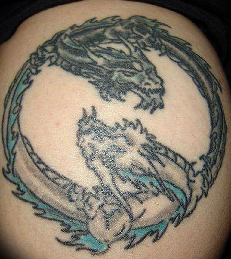 Photo yin yang dragon tattoo 15.07.2019 №022 - yin yang dragon tattoo - tattoovalue.net