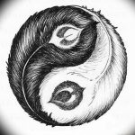 Photo yin yang tattoo sketch 1 15.07.2019 №001 - yin yang tattoo sketch - tattoovalue.net