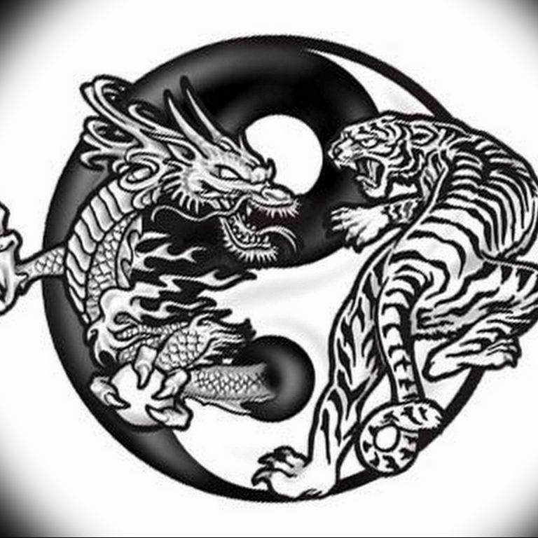 Photo yin yang tattoo sketch 1 15.07.2019 №010 - yin yang tattoo sketch - tattoovalue.net