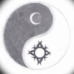 Photo yin yang tattoo sketch 1 15.07.2019 №014 - yin yang tattoo sketch - tattoovalue.net