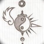 Photo yin yang tattoo sketch 1 15.07.2019 №022 - yin yang tattoo sketch - tattoovalue.net