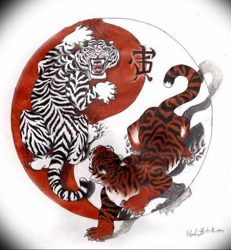 Photo yin yang tiger tattoo 15.07.2019 №001 - yin yang tiger tattoo - tattoovalue.net