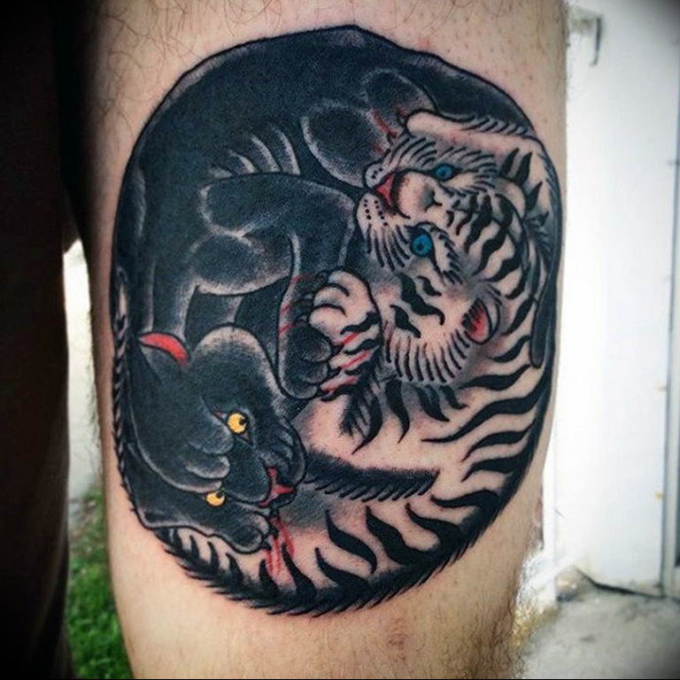 Photo yin yang tiger tattoo 15.07.2019 №007 - yin yang tiger tattoo - tattoovalue.net