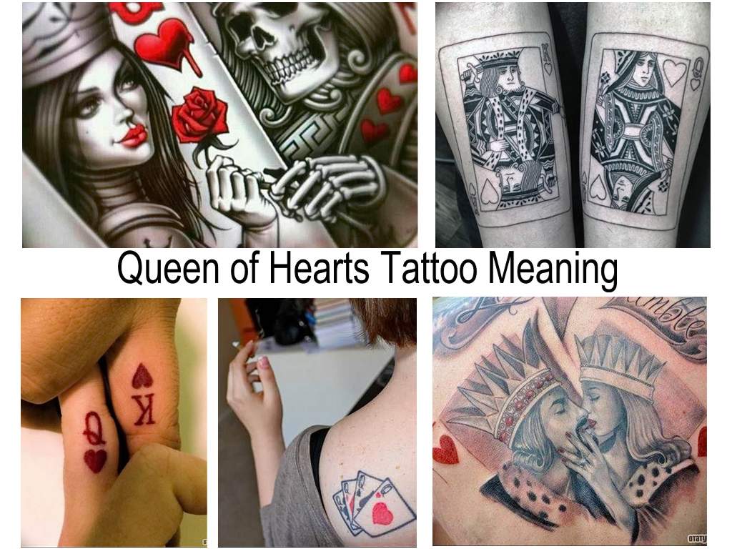 Queen of Hearts Tattoo Meaning - information about the features of drawings and photos examples of finished tattoos