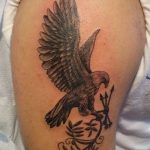 photo Golden Eagle tattoo 12.07.2019 №037 - example of drawing tattoo eagle - tattoovalue.net