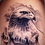 photo Golden Eagle tattoo 12.07.2019 №089 - example of drawing tattoo eagle - tattoovalue.net