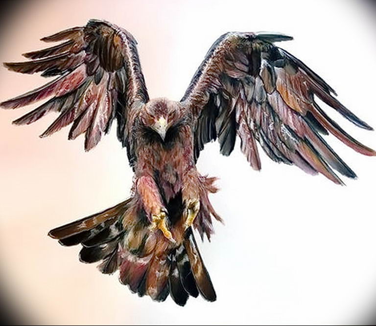 photo Golden Eagle tattoo 12.07.2019 №002 - example of drawing tattoo eagle - tattoovalue.net
