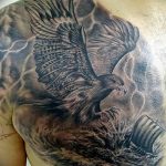 photo Golden Eagle tattoo 12.07.2019 №009 - example of drawing tattoo eagle - tattoovalue.net