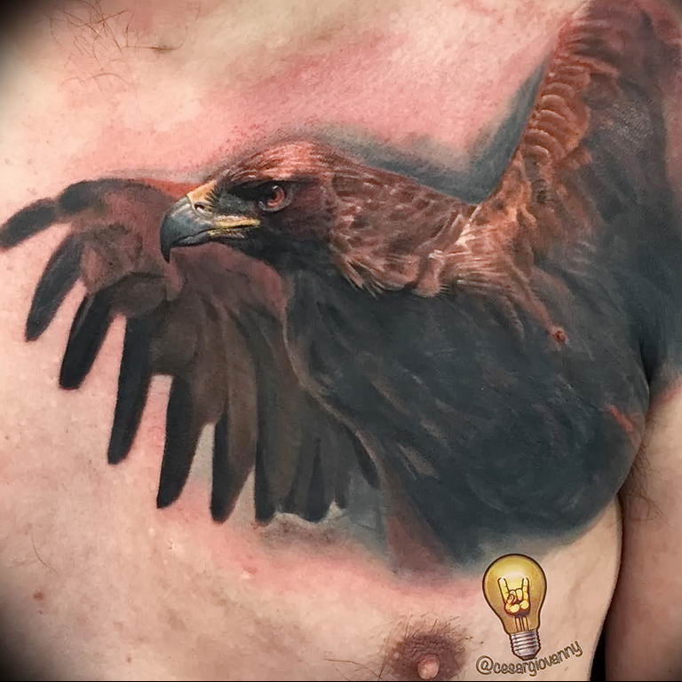 photo Golden Eagle tattoo 12.07.2019 №029 - example of drawing tattoo eagle - tattoovalue.net